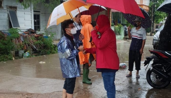 Hujan-hujanan, Widiastadi Nugroho Sidak Titik Banjir di Lokasi Ini