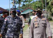 Kapolres Anambas Bersama Danlanal Tarempa Tinjau Vaksinasi Covid-19 di Desa Bayat