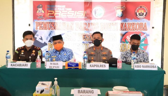 Polres Kepulauan Anambas Musnahkan Barang Bukti Narkotika