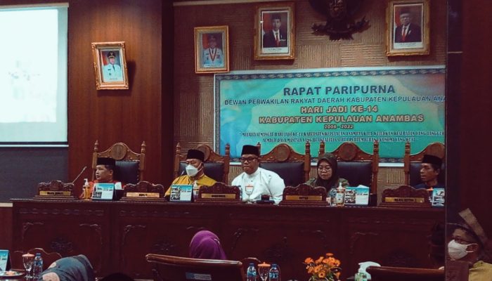 DPRD Menggelar Paripurna Istimewa di Hari Jadi ke-14 Kabupaten Anambas