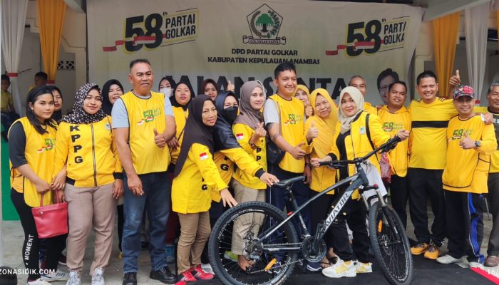 Gelar Jalan Sehat, Ketua DPD Golkar Anambas Minta Doa Partai Golkar Menang Pilkada 2024