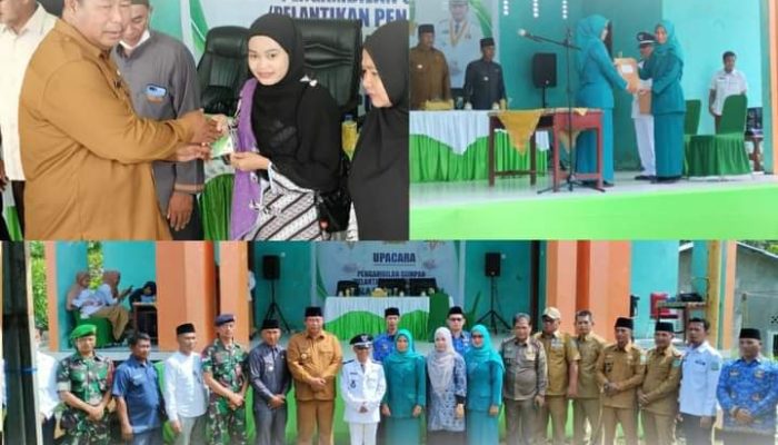 Saksikan Pelantikan Pj Kades Payamaram, Bupati Anambas Tegaskan Hati-hati Kelola Dana Desa