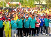 Peringati HAB, Ansar Jalan Santai Bersama Masyarakat Karimun