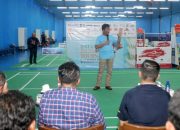 Rudi Buka Tournamen di Gor TM Badminton Batam