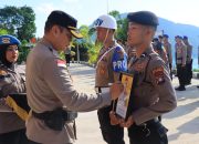 Kapolres Pimpin Upacara PTDH Salah Seorang Personil Polres Anambas