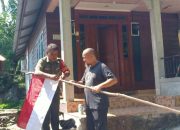 Peringati HUT Ke-78 RI, Koramil 02 Tarempa Ajak Masyarakat Kibarkan Bendera Merah Putih