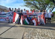 Ratusan Relawan Gelar Aksi Damai Bela Palestina di Natuna