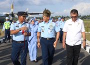 Danlanud Raden Sadjad bersama Forkopimda Sambut Kunjungan Kerja Pangkoopsud I di Natuna   