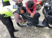 Satlantas Polres Natuna Tertibkan Knalpot Brong