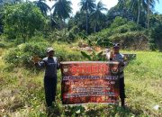 Cegah Karhutla, Bhabinkamtibmas Polsek Jemaja Ingatkan Warga untuk Tidak Membakar Lahan dan Hutan