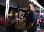 Ratusan Warga Padati Halaman Polsek Siantan Nobar Timnas Indonesia versus Uzbekistan U-23