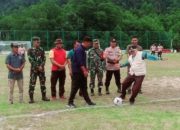 Pertandingan Sepak Bola Open Turnamen Cup IV Tahun 2024 Resmi Dibuka di Desa Genting Pulur