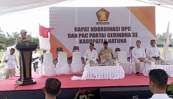 Rakor Gerindra Natuna, Marzuki: Kawal Program Presiden Prabowo hingga ke Akar Rumput