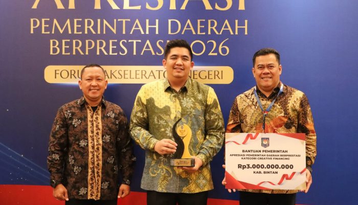 Inovasi Keuangan Diakui Pusat, Pemkab Bintan Raih Juara I Kemendagri 2026