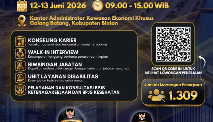 Buka 1.309 Lowongan, Job Fair Bintan 2026 Jadi Solusi Tekan Angka Pengangguran