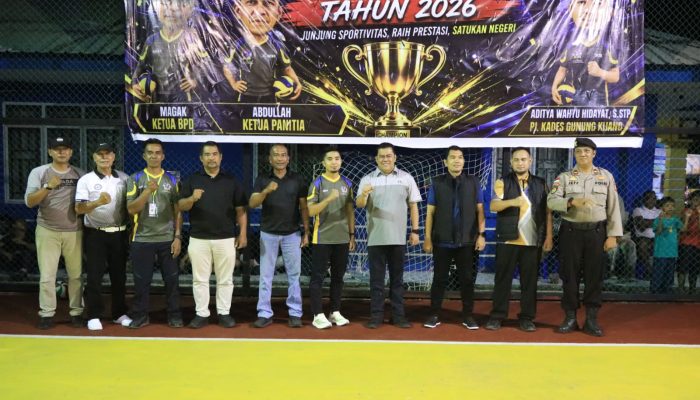 Sekda Bintan Buka Turnamen Bola Voli Desa Gunung Kijang Cup III Tahun 2026