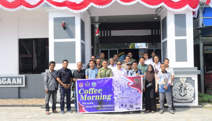 Lanal Tarempa Gelar Coffee Morning Bersama Insan Media