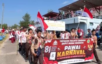 Wakil Bupati Lingga Lepas Secara Resmi, Karnaval Pawai Pembangunan Singkep Berjalan Meriah