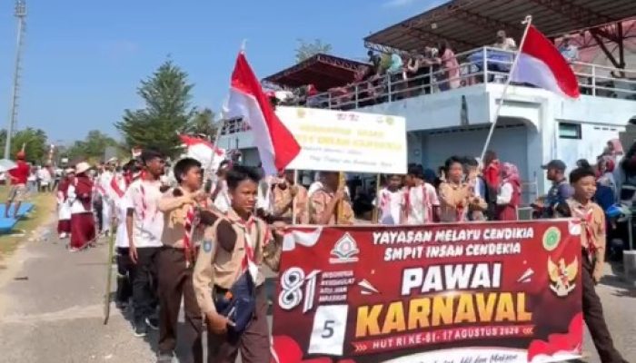 Wakil Bupati Lingga Lepas Secara Resmi, Karnaval Pawai Pembangunan Singkep Berjalan Meriah