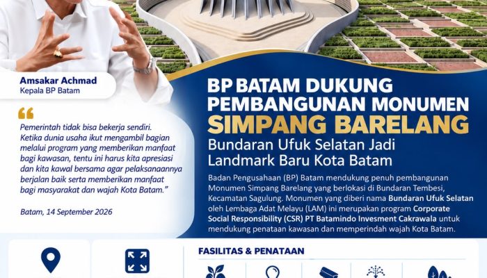 Simpang Barelang Ditata Jadi Landmark Baru, BP Batam Apresiasi Dukungan PT Batamindo