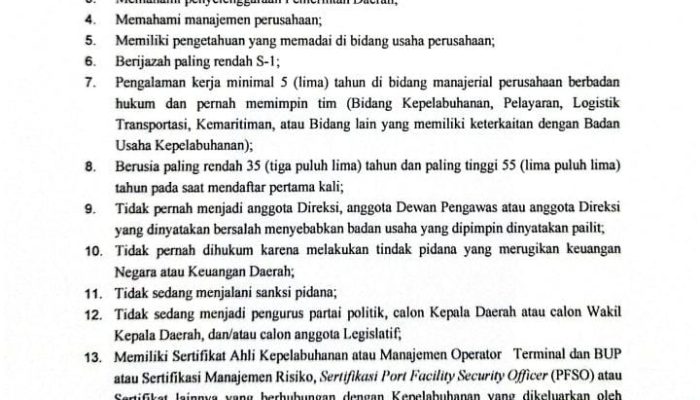 Kesempatan Kedua, Seleksi Calon Direktur BKB Masih Dibuka Hingga 24 Oktober 2026